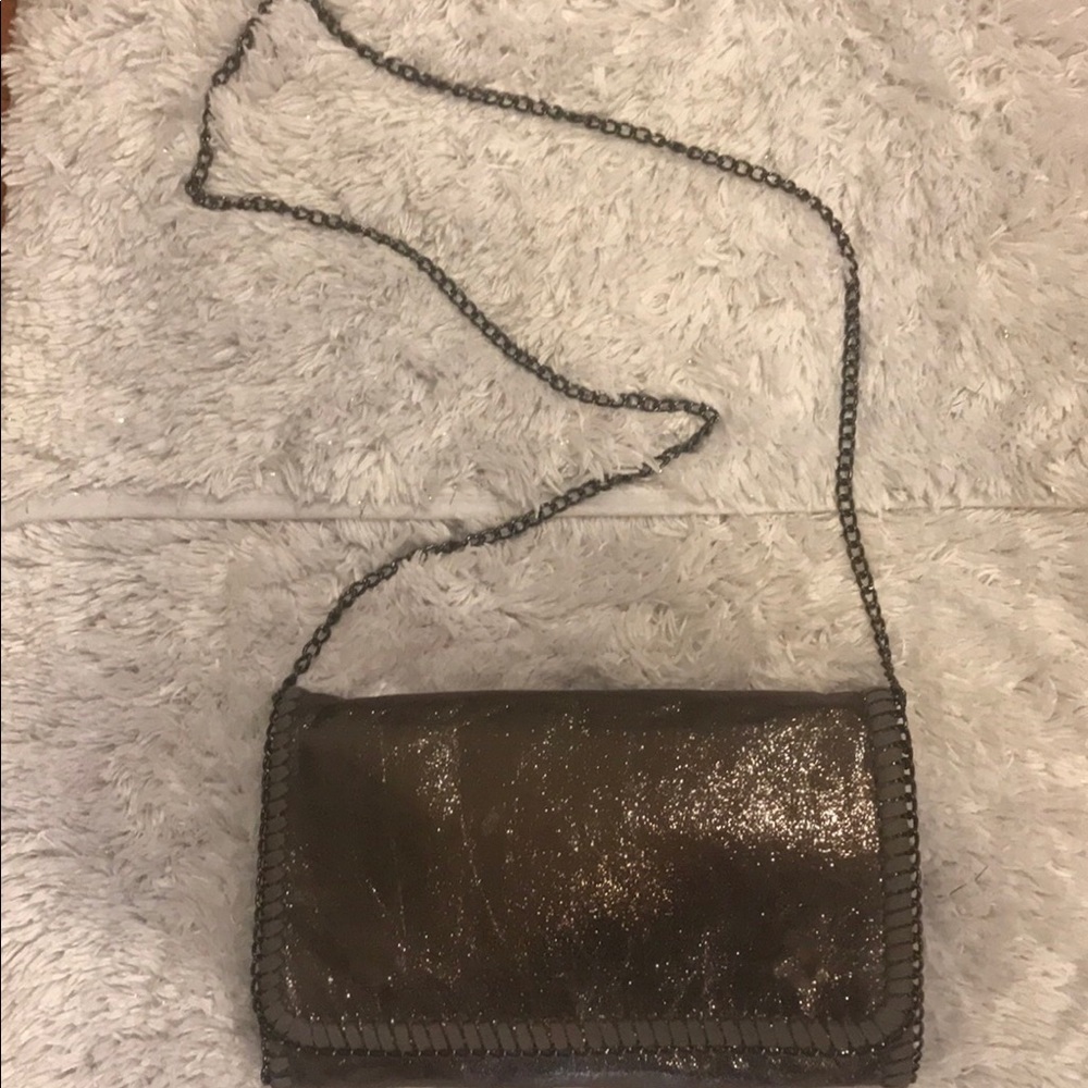 Crossbody Purse Metallic Chain Strap
